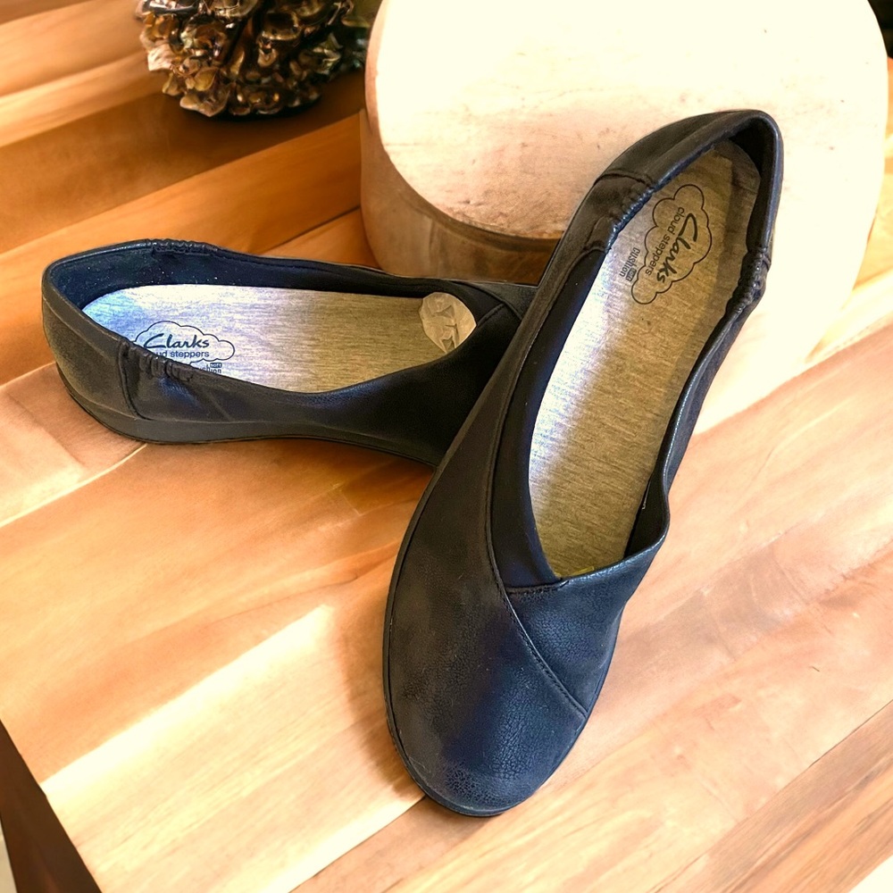 Clarks Cloudsteppers Ballet Flats Black sz 11 - Picture 4 of 15